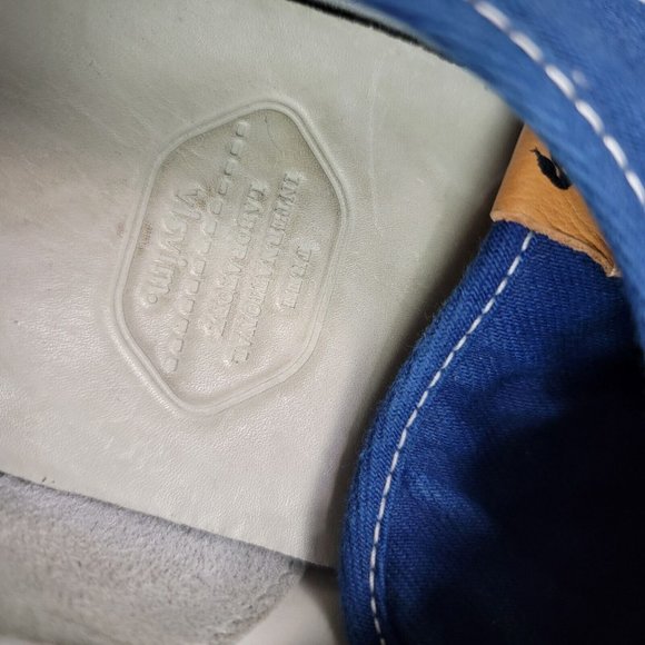 VISVIM Blue Skagway Lo Stripes Sneakers BTS Multicolor Men's Size 12 - Picture 10 of 10